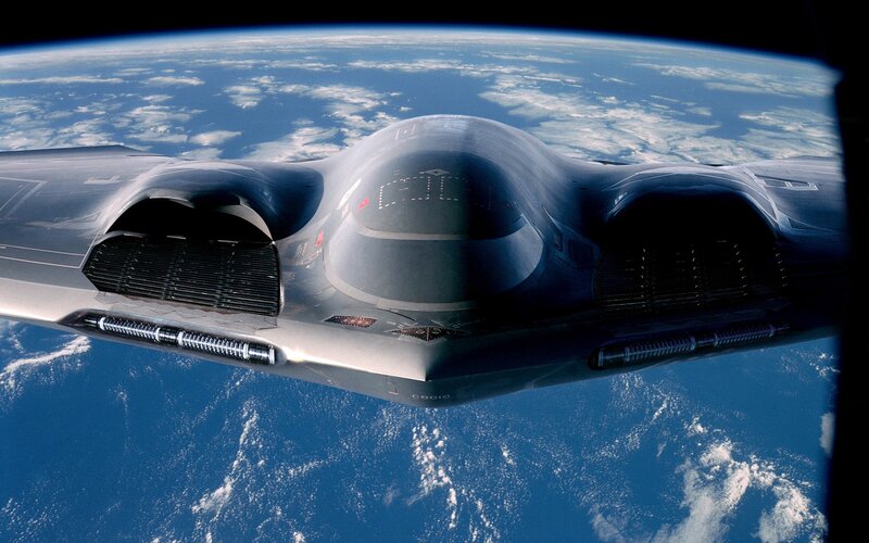 B-2 Spirit bomber in flight