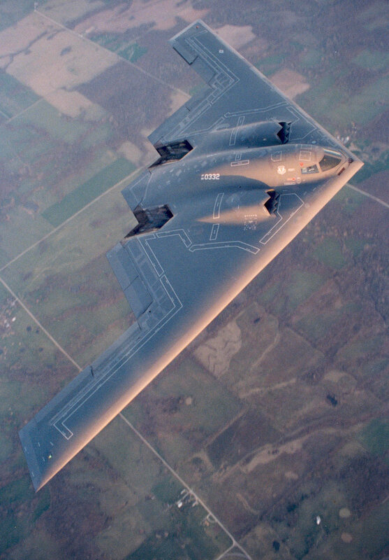 B-2 Spirit bomber in flight