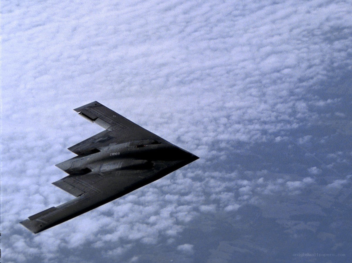 B-2 Spirit bomber in flight