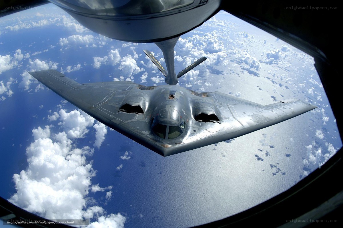 B-2 Spirit bomber in flight