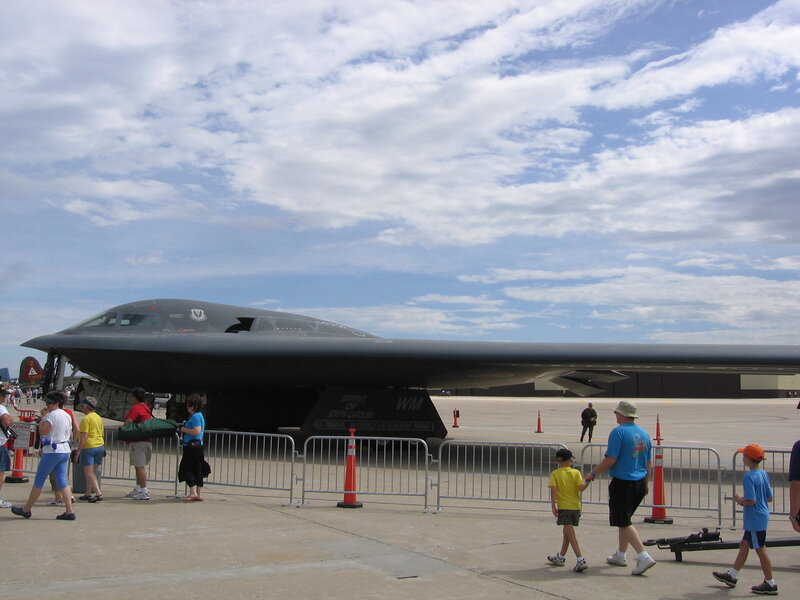 B-2 Spirit bomber on display