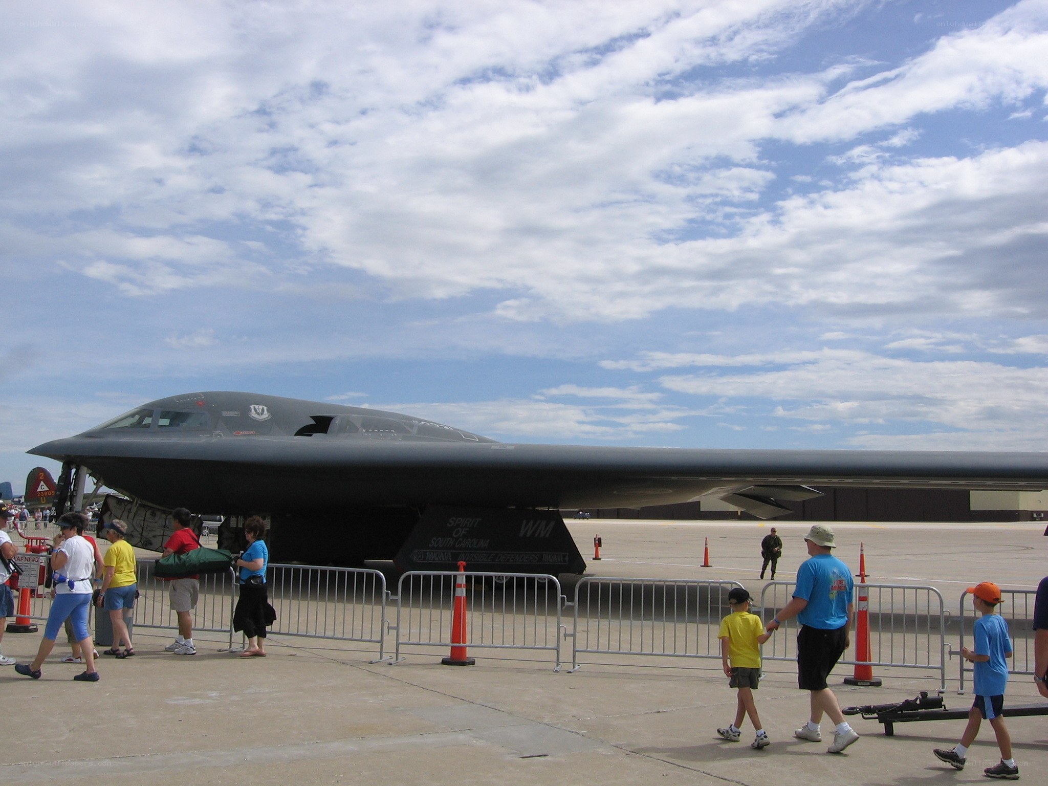 B-2 Spirit bomber on display