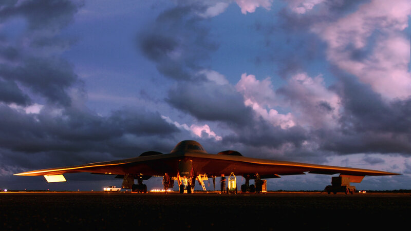 B-2 Spirit bomber on tarmac