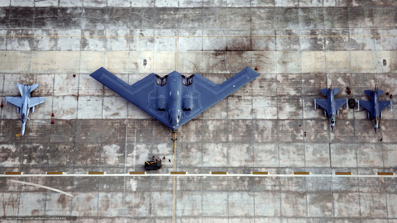 B-2 Spirit bomber on tarmac