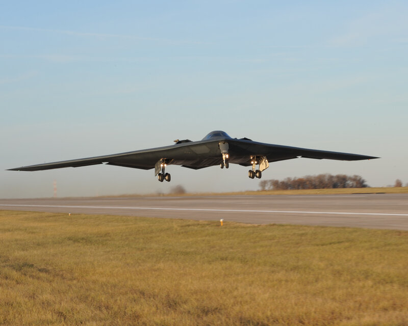 B-2 Spirit bomber taking off