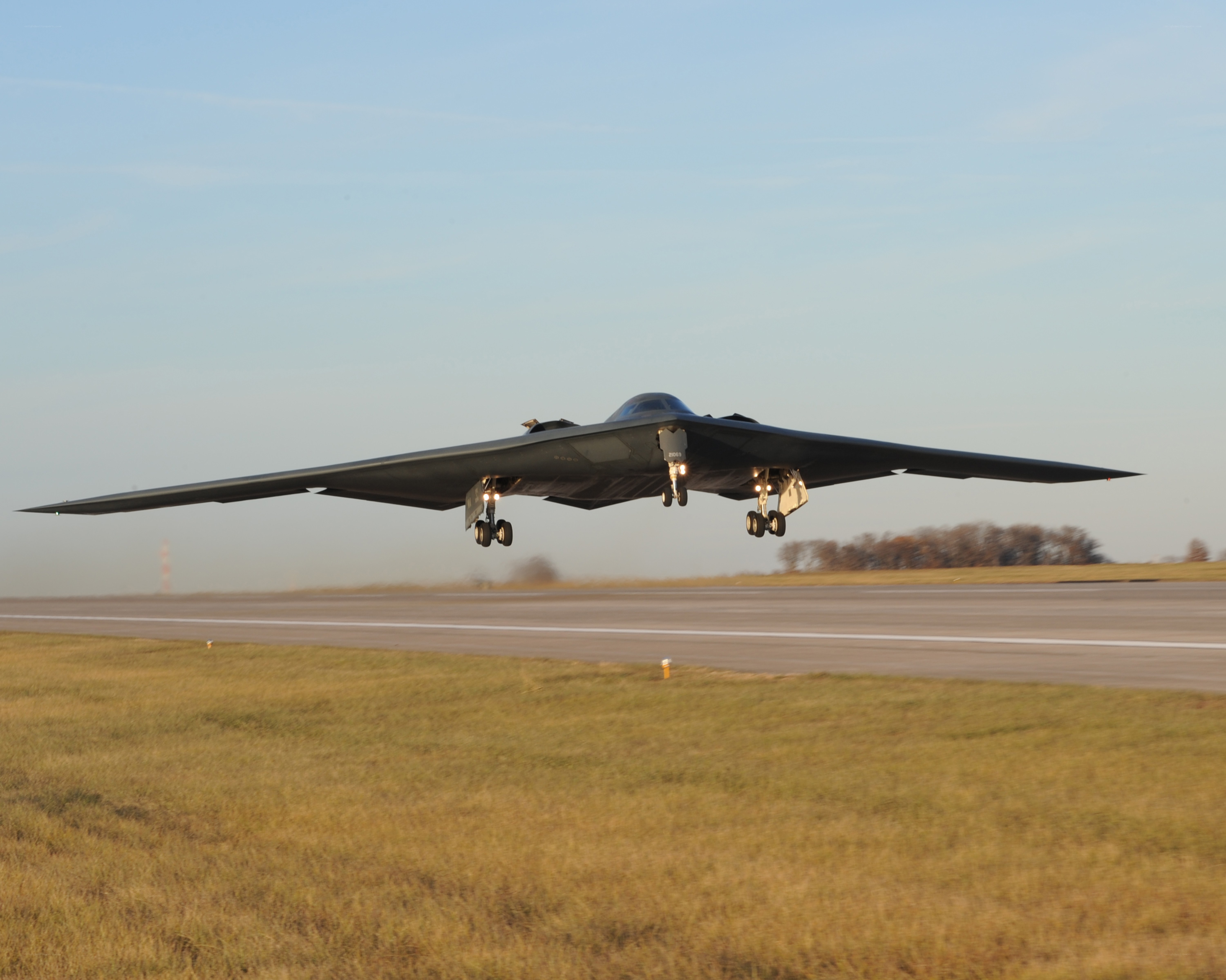 B-2 Spirit bomber taking off
