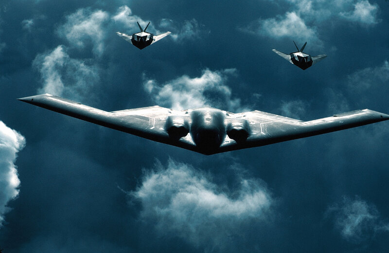 B-2 Spirit bombers in formation