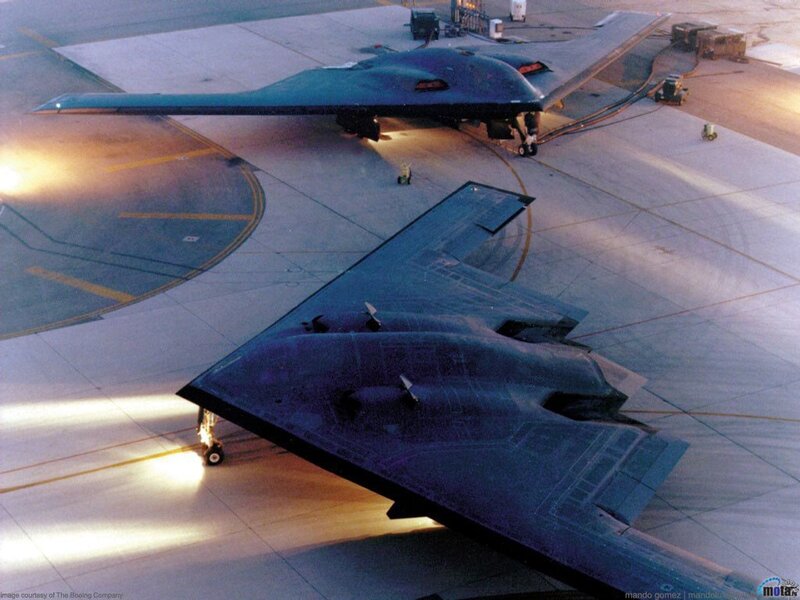 B-2 Spirit bombers on tarmac