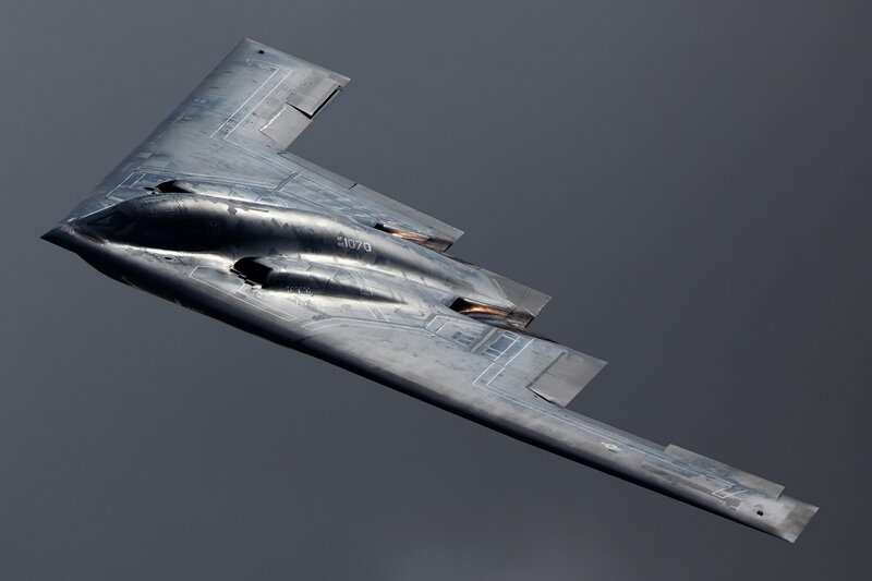 B-2 Spirit Stealth Bomber — Gray, Dramatic, Photograph