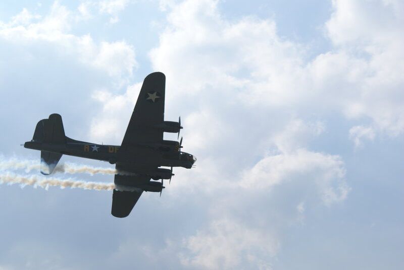B-24 bomber in flight
