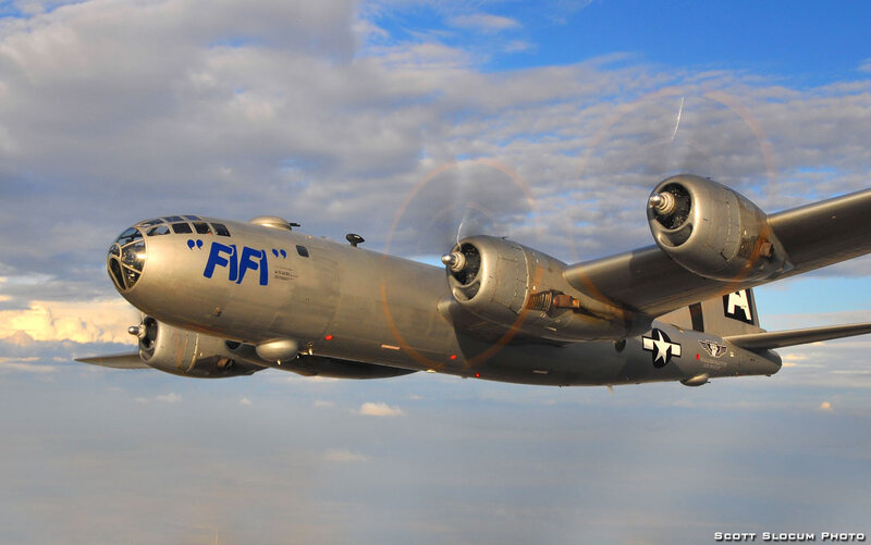 B-24 Bomber in Flight — Silver