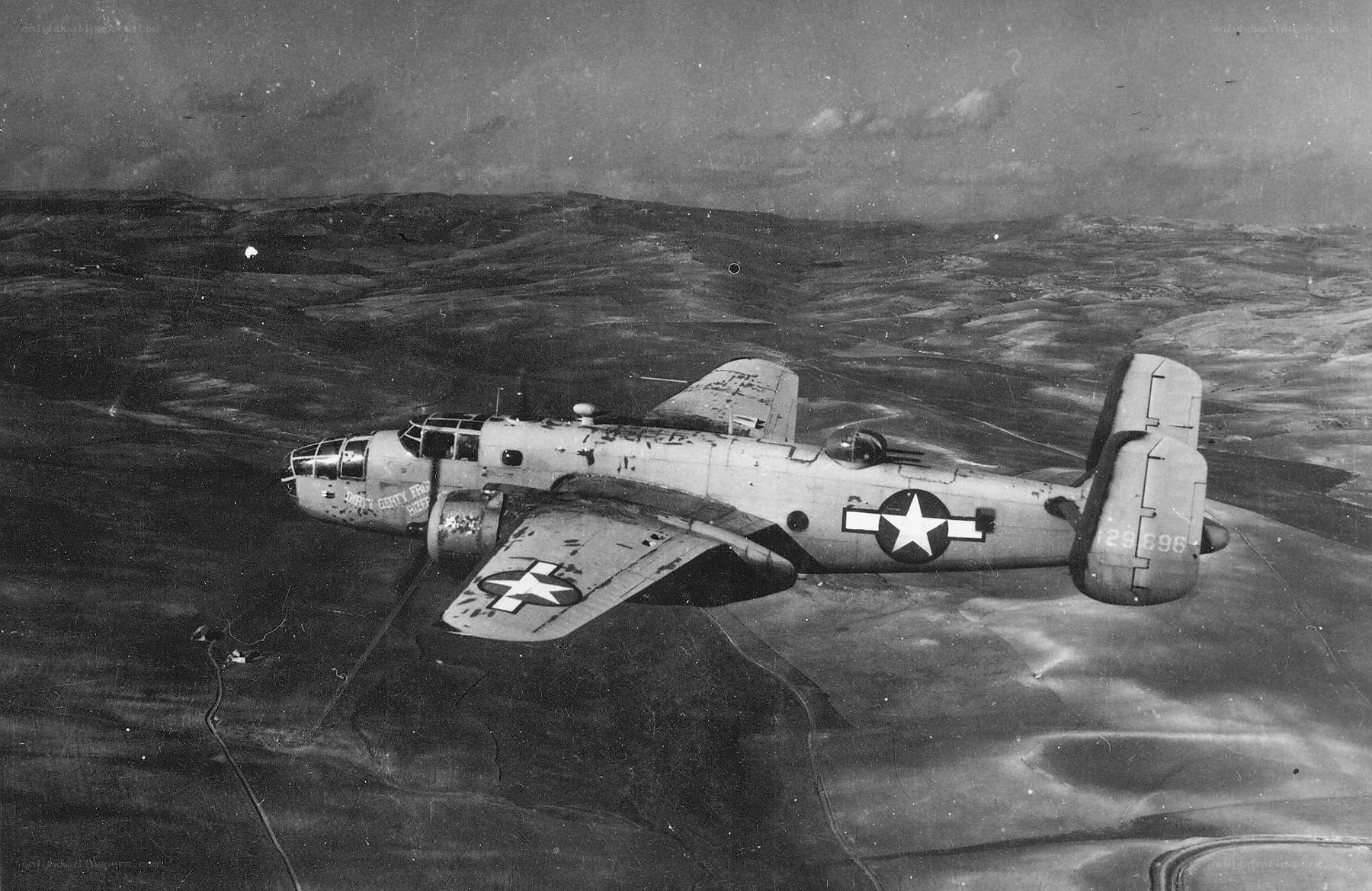 B-24 bomber in flight