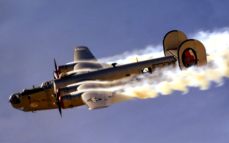 B-24 Liberator Bomber — Blue, Dramatic