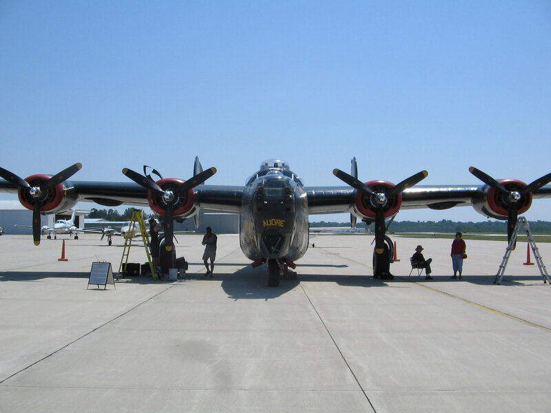 B-24 Liberator bomber on tarmac