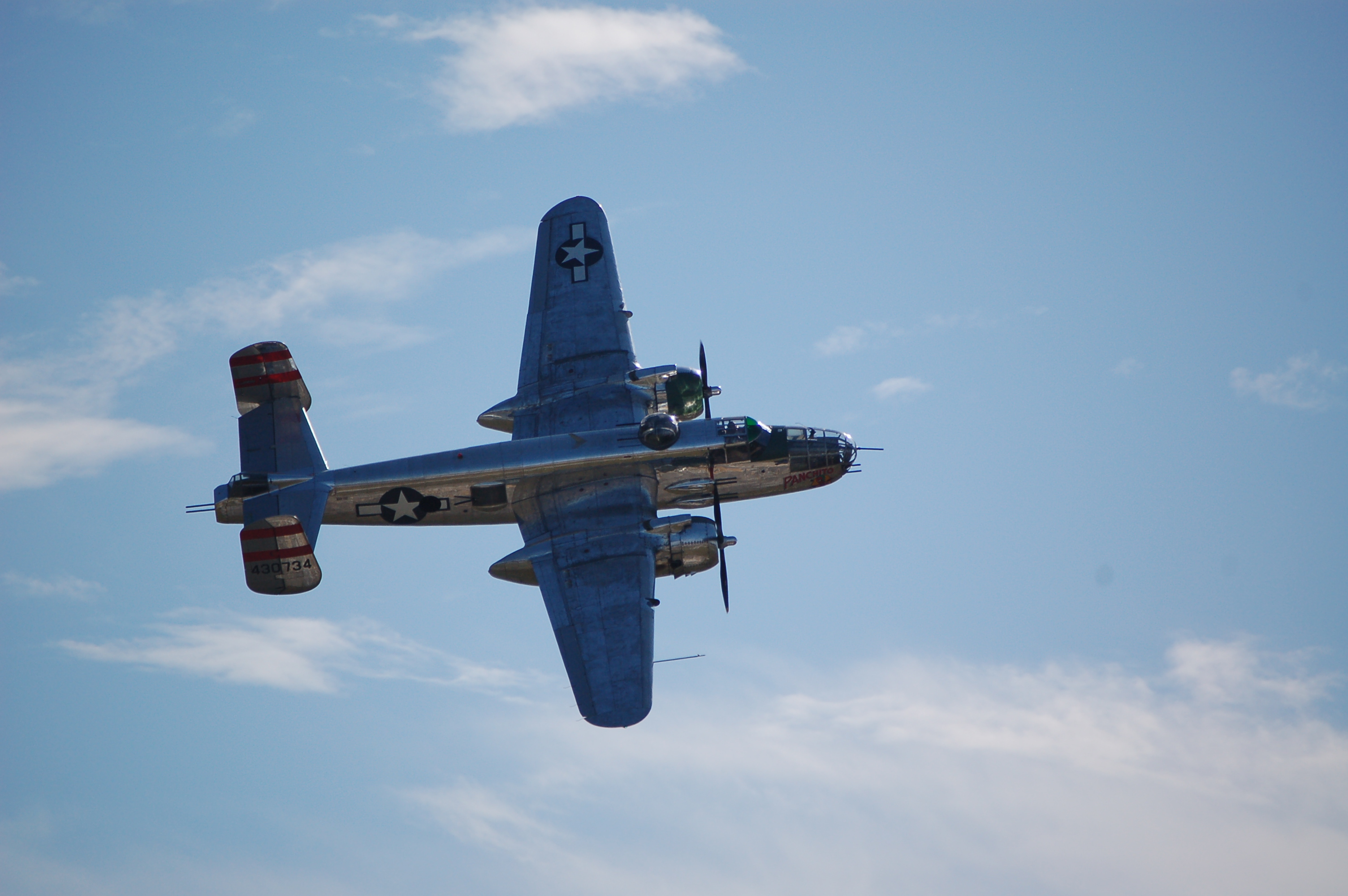 B-25 bomber in flight