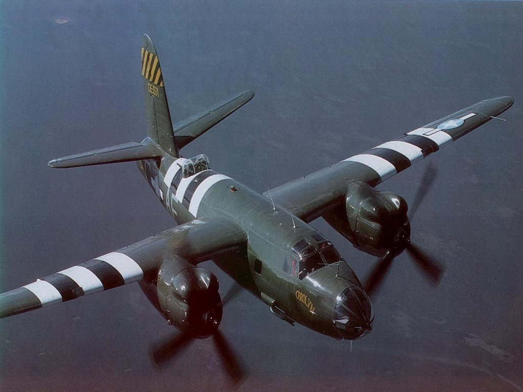 B-25 Mitchell bomber in flight