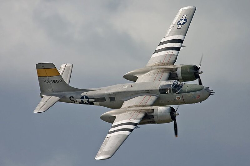 B-25 Mitchell bomber in flight