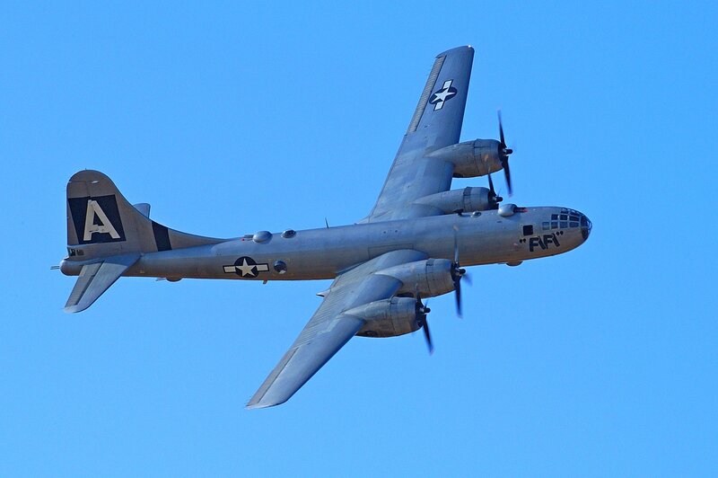B-29 Bomber Aircraft — Blue