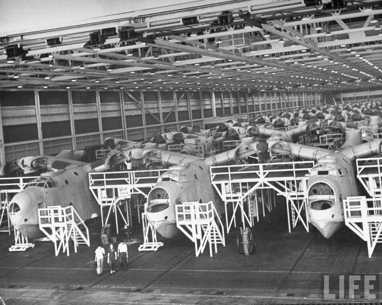 B-29 bomber assembly line