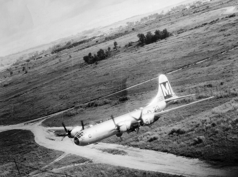B-29 bomber in flight