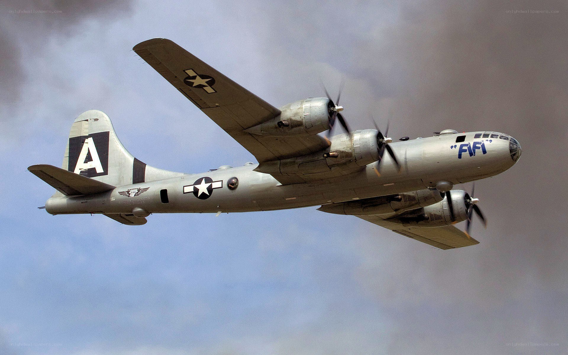 B-29 bomber in flight