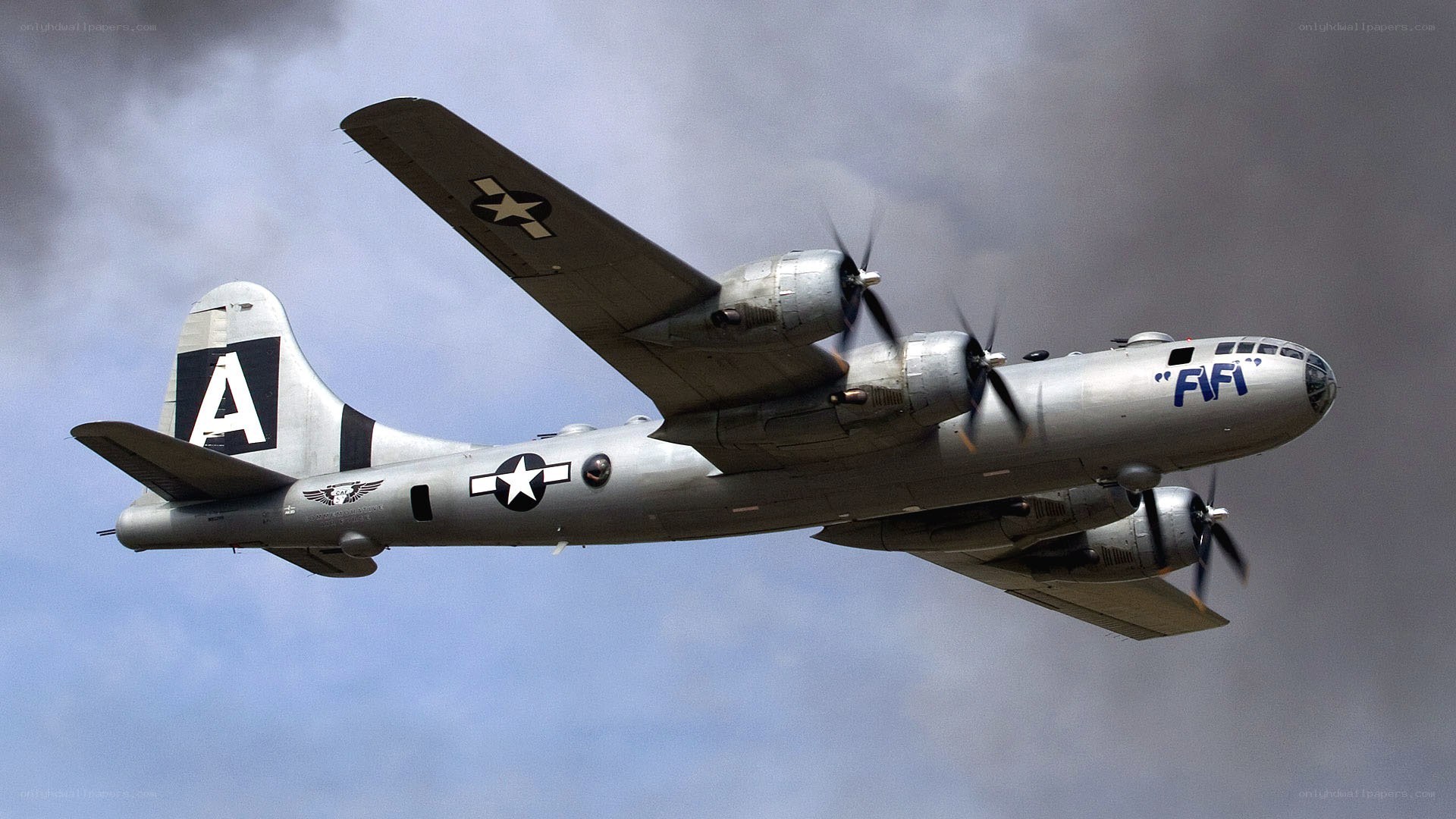 B-29 bomber in flight