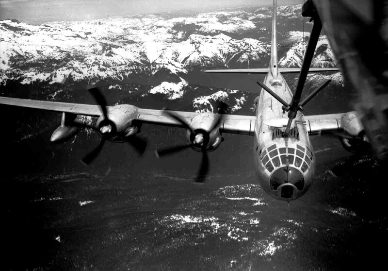 B-29 bomber in flight