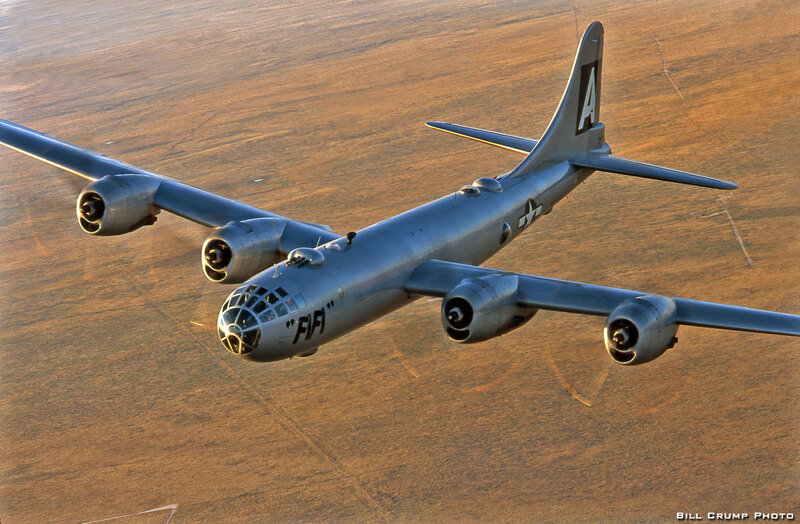B-29 Bomber in Flight — Silver