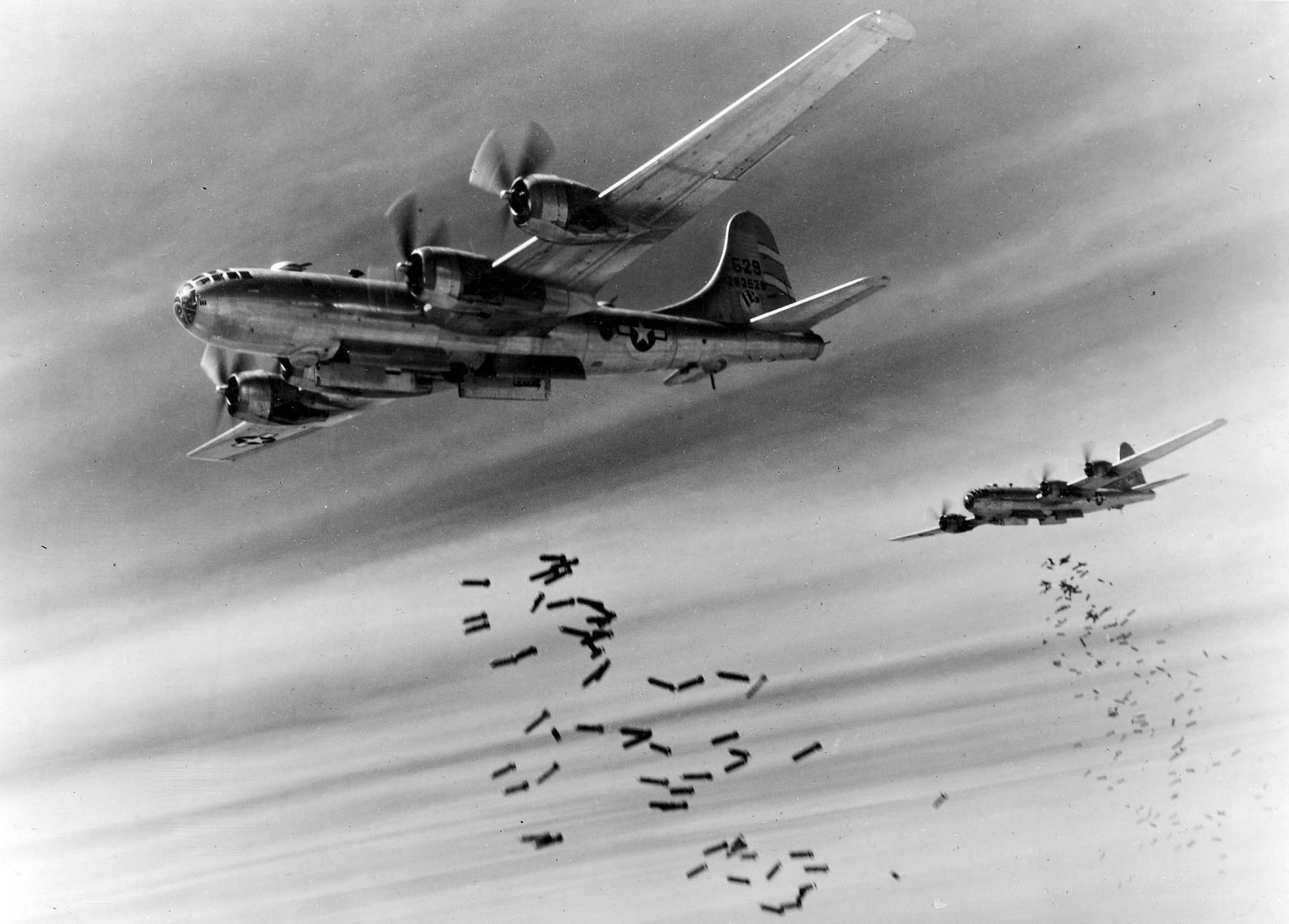 B-29 bombers in flight