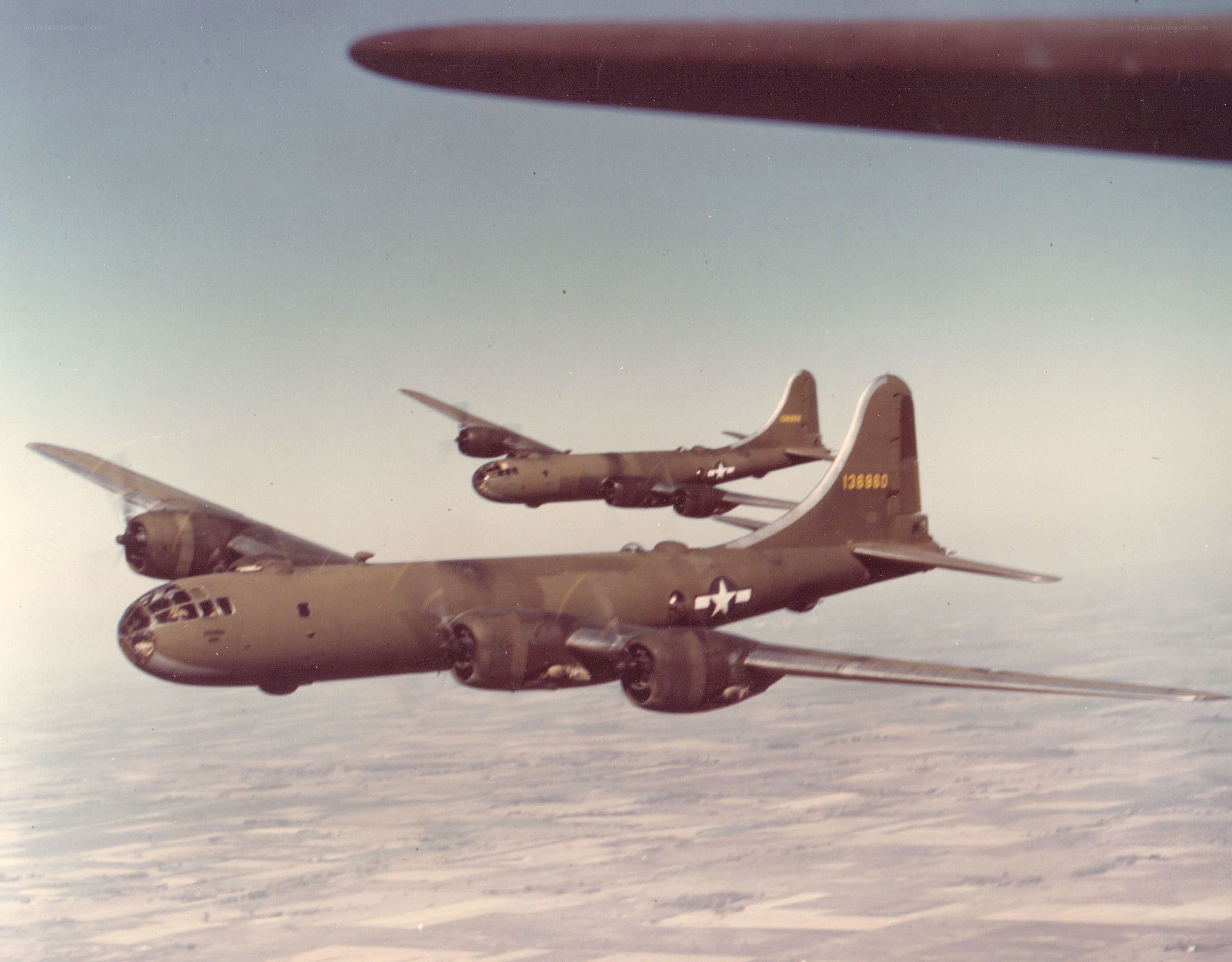 B-29 bombers in formation