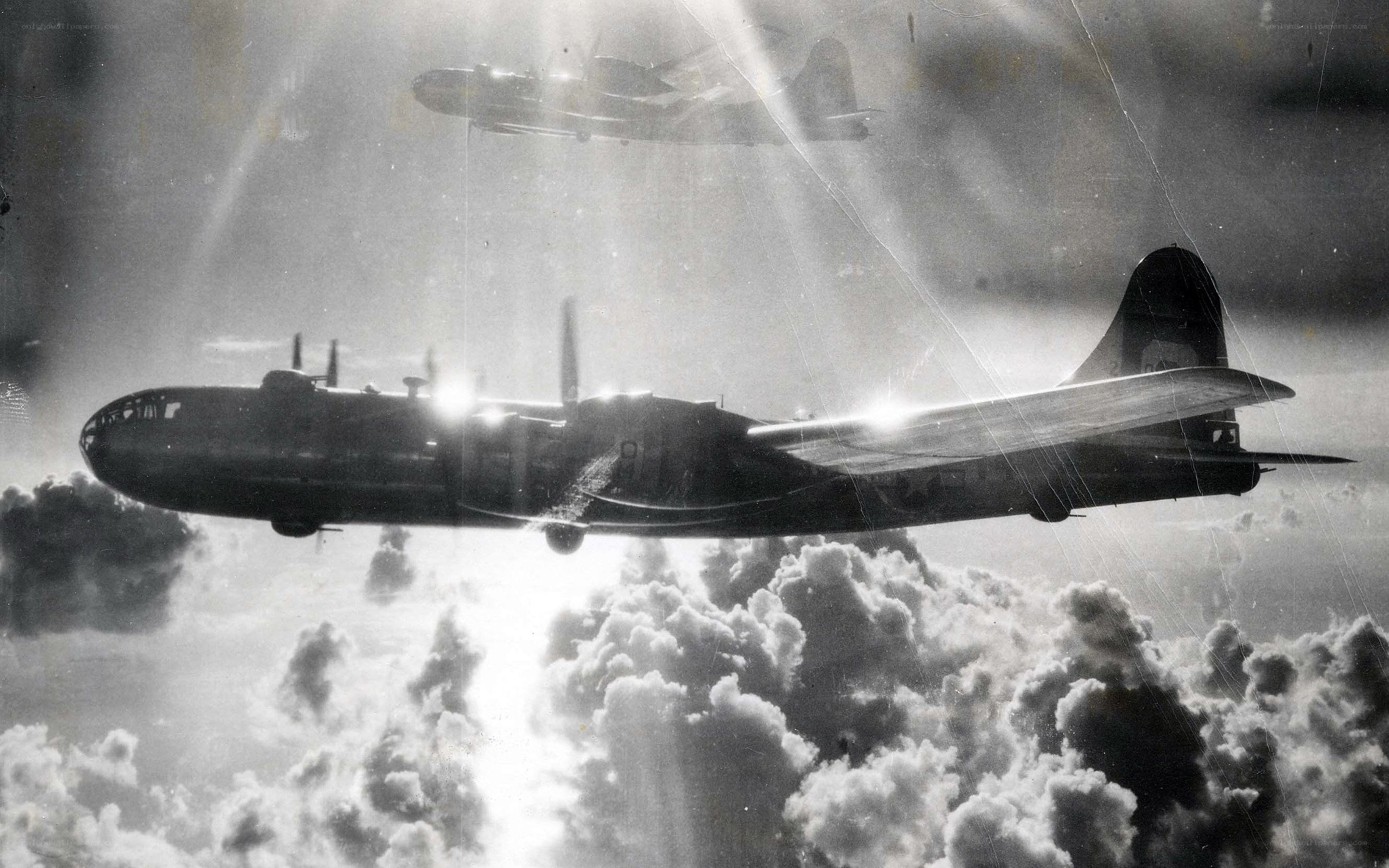 B-29 bombers in formation