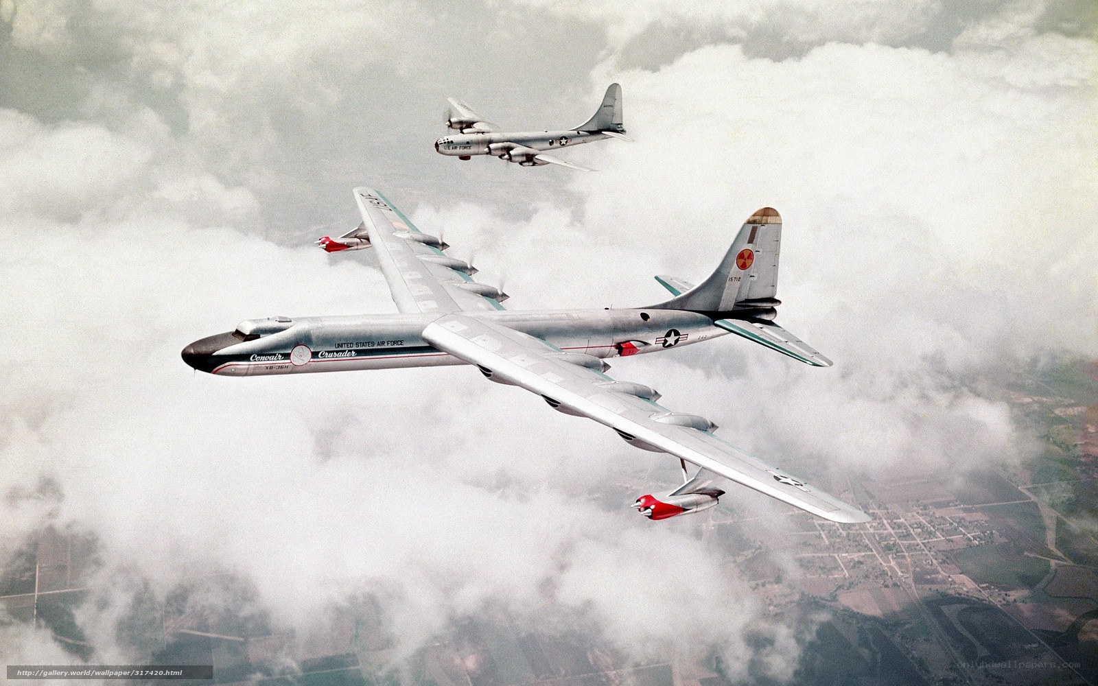 B-36 bomber formation