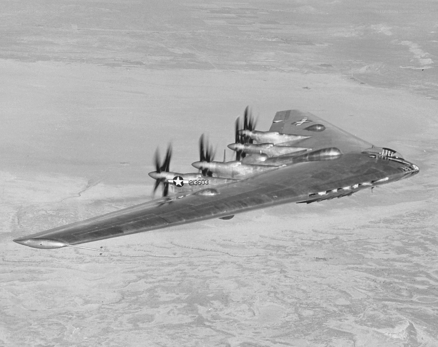 B-36 bomber in flight