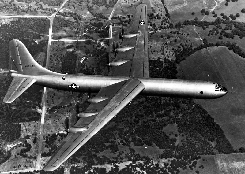 B-36 bomber in flight