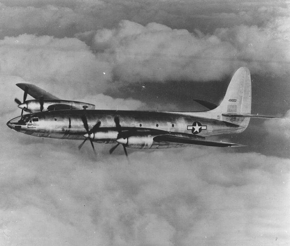 B-36 bomber in flight