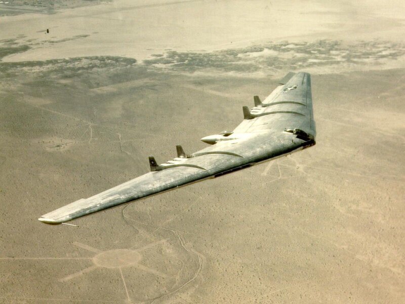 B-36 Bomber in Flight — Gray, Aerial