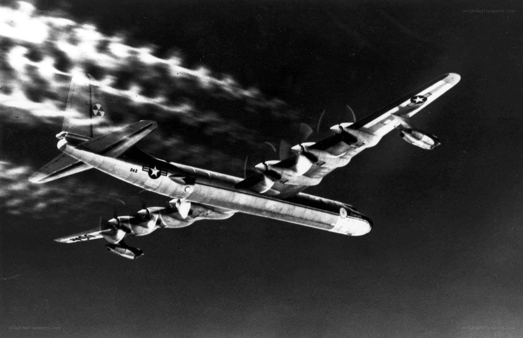 B-36 bomber in flight