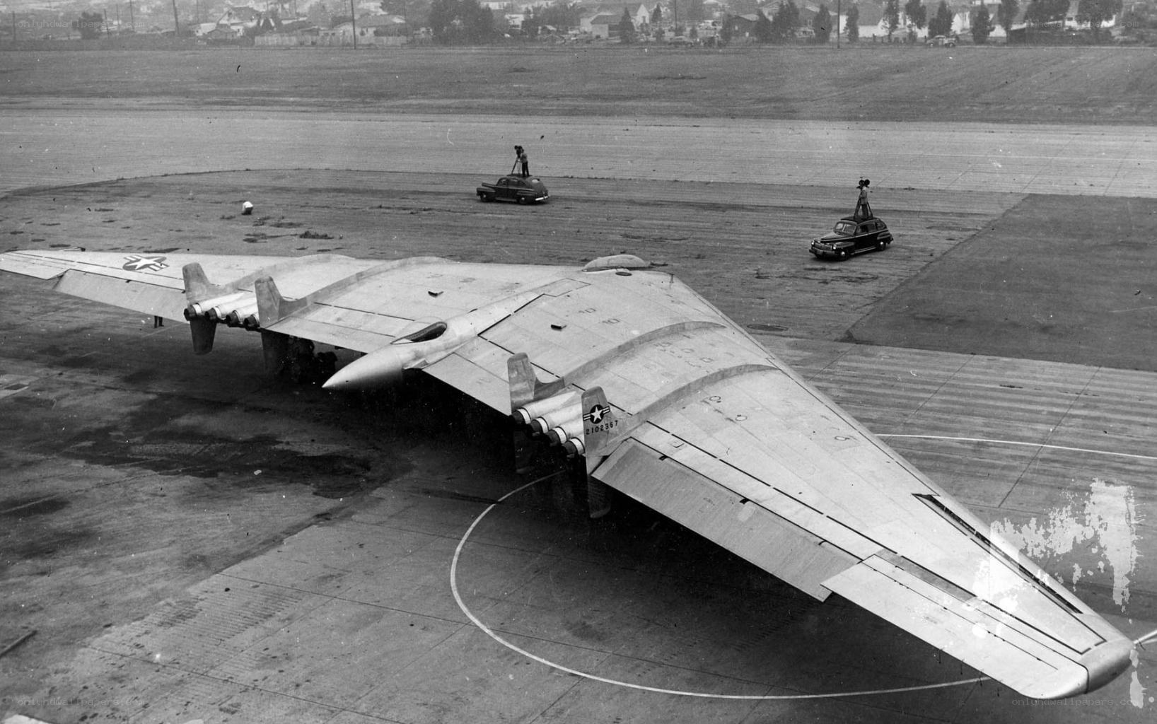 B-36 bomber on airfield