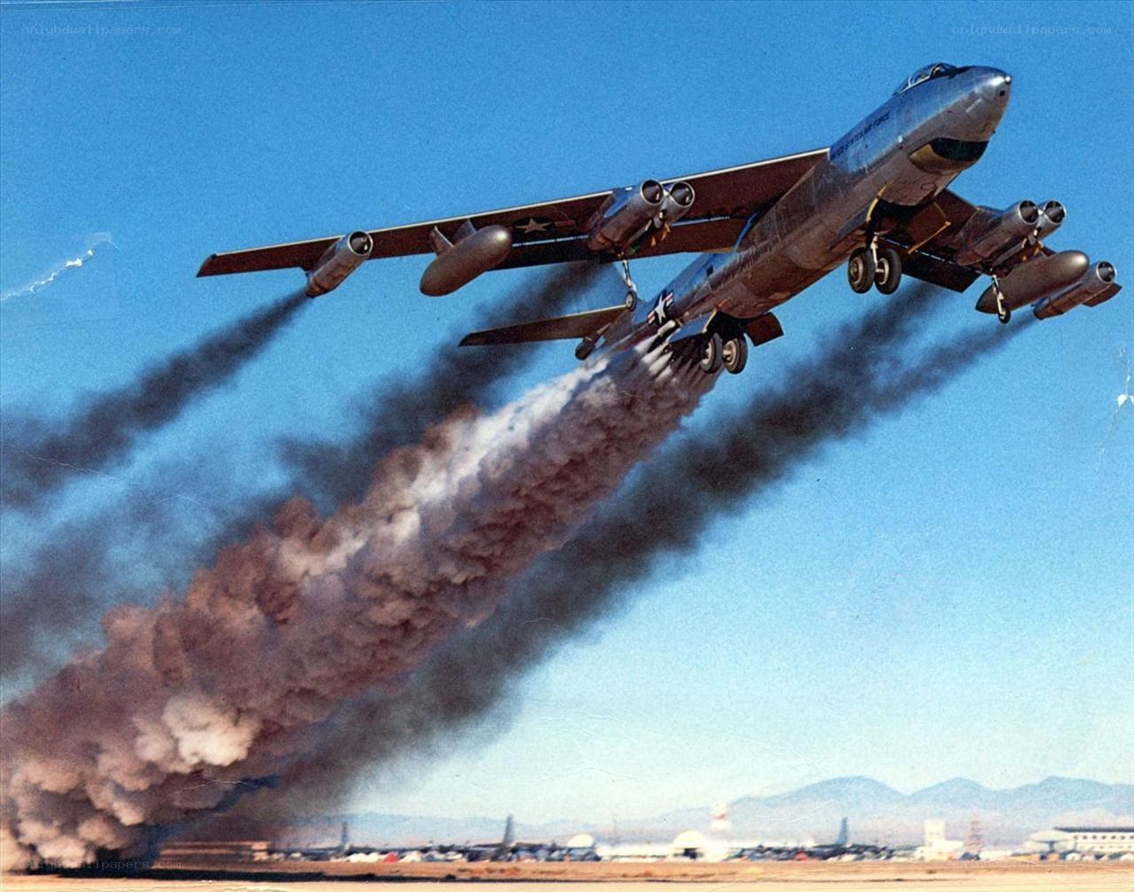 B-47 bomber in flight