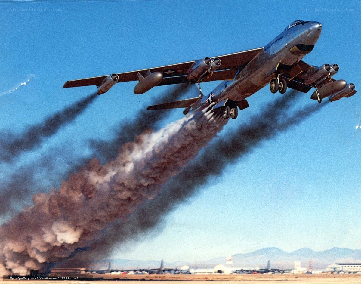 B-47 bomber in flight