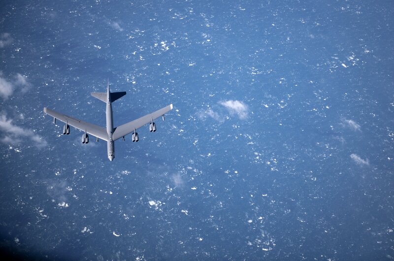 B-52 Bomber Aircraft — Blue, Serene