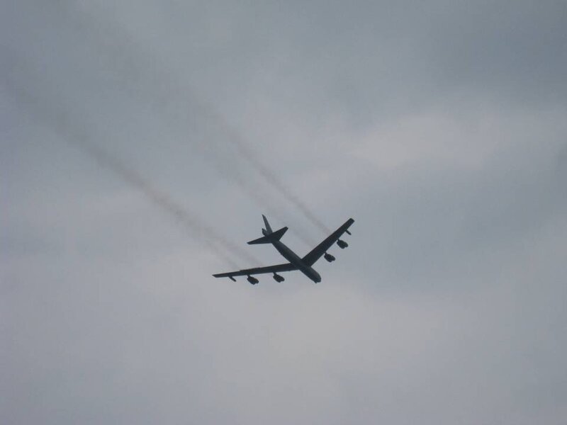 B-52 Bomber Aircraft — Gray, Overcast