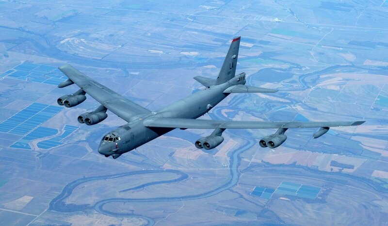 B-52 Bomber Aircraft — Gray, Serene