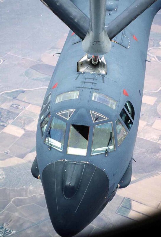 B-52 bomber cockpit view