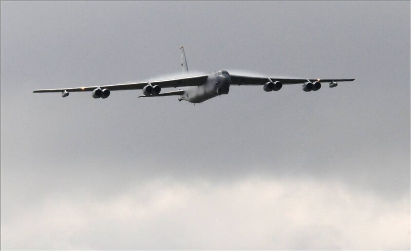 B-52 bomber in flight