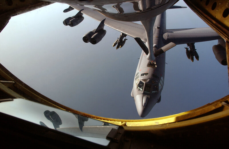 B-52 bomber in flight