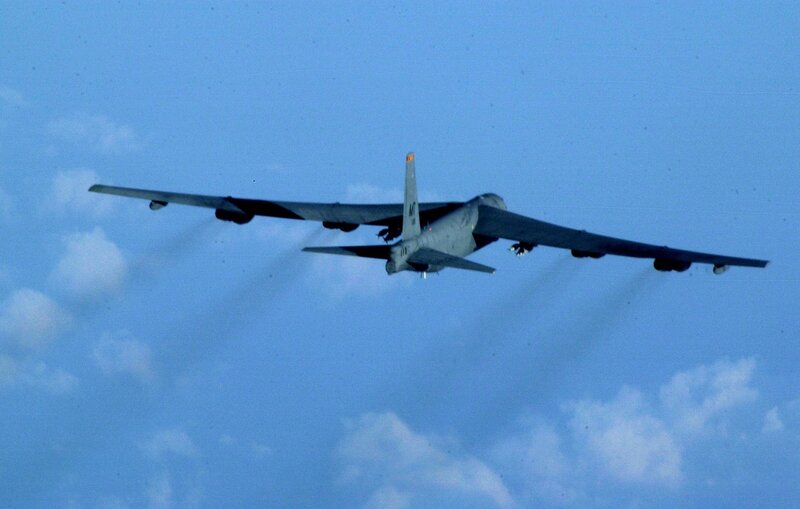 B-52 bomber in flight