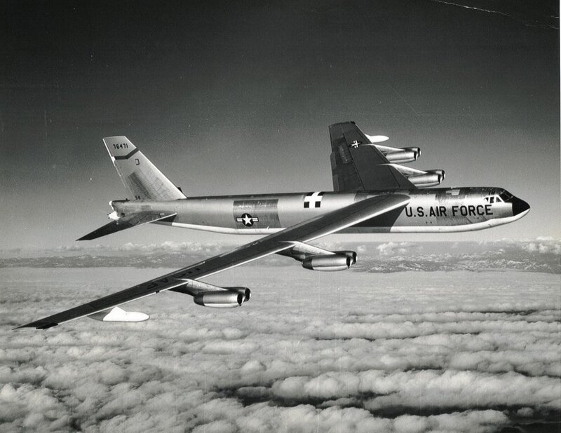 B-52 bomber in flight