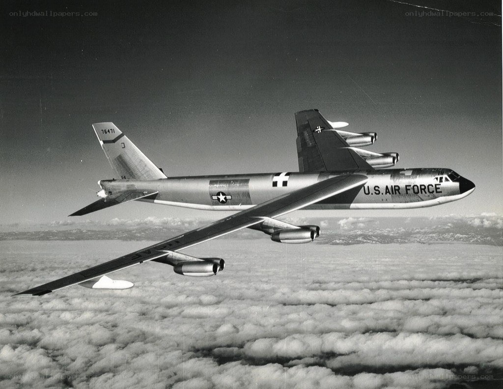 B-52 bomber in flight