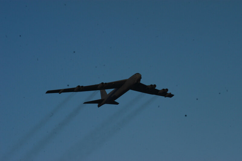 B-52 bomber in flight
